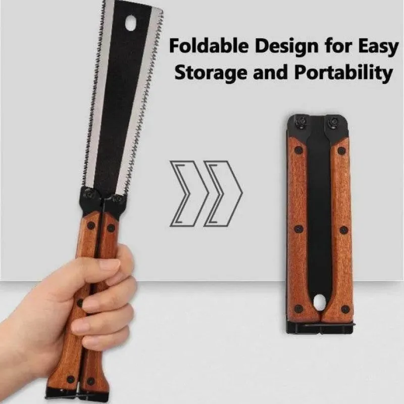 Trail Tech Outdoor-Gadgets|Outdoor & Garten-Klappbare Handsäge – vielseitiges Tischlerwerkzeug mit zwei Schneiden für präzise Schnitte