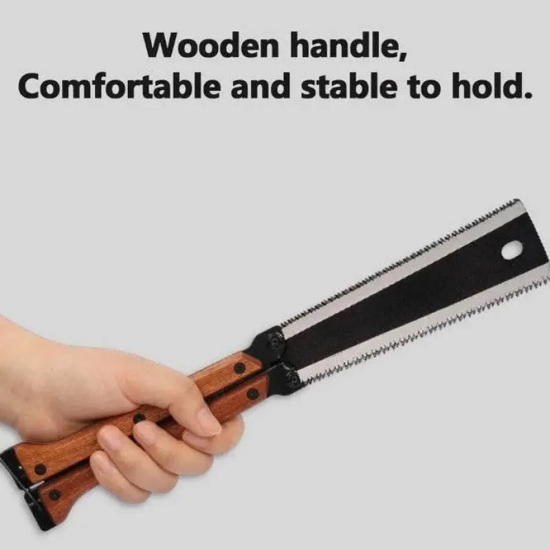 Trail Tech Outdoor-Gadgets|Outdoor & Garten-Klappbare Handsäge – vielseitiges Tischlerwerkzeug mit zwei Schneiden für präzise Schnitte