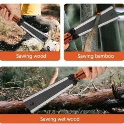 Trail Tech Outdoor-Gadgets|Outdoor & Garten-Klappbare Handsäge – vielseitiges Tischlerwerkzeug mit zwei Schneiden für präzise Schnitte