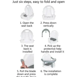 Kinder Aqua Essence Kinderwagen & Zubehör|Badezimmer-Klappbarer, rutschfester Babybadestuhl – unverzichtbarer Badesitz