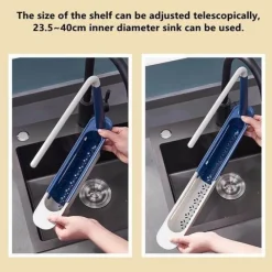 Space Savvy Küche & Esszimmer-Klappbares Abtropfgestell für die Küchenspüle – platzsparender 2-in-1-Organizer