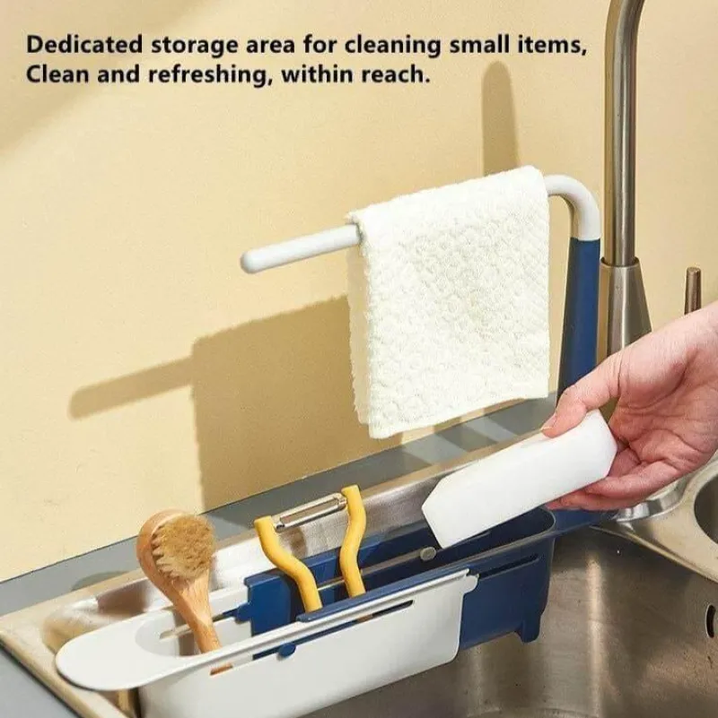 Space Savvy Küche & Esszimmer-Klappbares Abtropfgestell für die Küchenspüle – platzsparender 2-in-1-Organizer