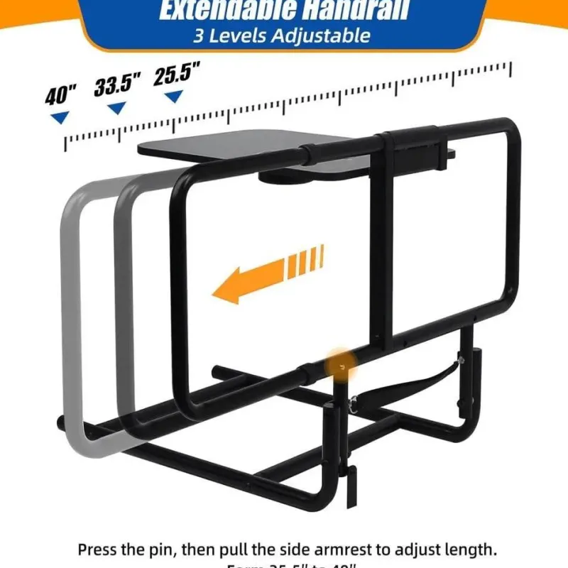 Cozy Living Mobilitäts- Und Support-Tools|Gesundheits-Gadgets-Klappbares Bett-Sicherheitsgeländer mit Tisch - Stützhilfe für ältere Menschen