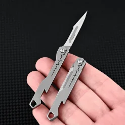 Cozy Living Camping-Werkzeuge|Camping Im Freien-Klappbares Universalmesser aus Titan – Scharfer Allzweckschneider