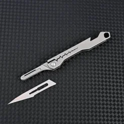 Cozy Living Camping-Werkzeuge|Camping Im Freien-Klappbares Universalmesser aus Titan – Scharfer Allzweckschneider