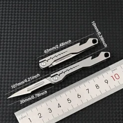 Cozy Living Camping-Werkzeuge|Camping Im Freien-Klappbares Universalmesser aus Titan – Scharfer Allzweckschneider