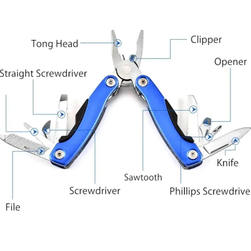 The Decor Haven Camping Im Freien|Outdoor & Garten-Klappzange aus Edelstahl – Multifunktionales Outdoor-Werkzeug