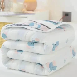 Wrap u0026 Relax Bettzeug-Klassische Baumwolldecke – Sechslagige dünne Gazedecke für Betten und Sofas