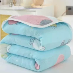 Wrap u0026 Relax Bettzeug-Klassische Baumwolldecke – Sechslagige dünne Gazedecke für Betten und Sofas