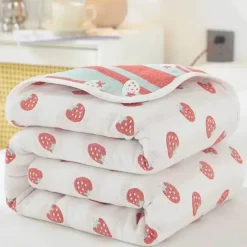 Wrap u0026 Relax Bettzeug-Klassische Baumwolldecke – Sechslagige dünne Gazedecke für Betten und Sofas