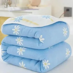 Wrap u0026 Relax Bettzeug-Klassische Baumwolldecke – Sechslagige dünne Gazedecke für Betten und Sofas