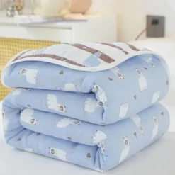 Wrap u0026 Relax Bettzeug-Klassische Baumwolldecke – Sechslagige dünne Gazedecke für Betten und Sofas