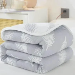 Wrap u0026 Relax Bettzeug-Klassische Baumwolldecke – Sechslagige dünne Gazedecke für Betten und Sofas