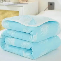 Wrap u0026 Relax Bettzeug-Klassische Baumwolldecke – Sechslagige dünne Gazedecke für Betten und Sofas