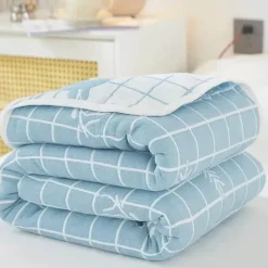 Wrap u0026 Relax Bettzeug-Klassische Baumwolldecke – Sechslagige dünne Gazedecke für Betten und Sofas