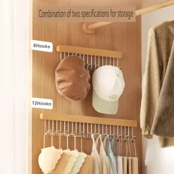 Room to Spare Aufbewahrung Und Organisation-Kleiderbügel aus Holz – Ausziehbare Kleiderstange mit 8/12 Haken