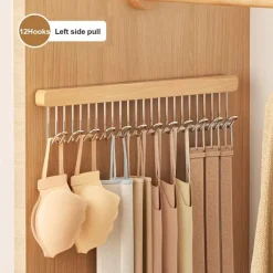 Room to Spare Aufbewahrung Und Organisation-Kleiderbügel aus Holz – Ausziehbare Kleiderstange mit 8/12 Haken