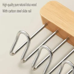 Room to Spare Aufbewahrung Und Organisation-Kleiderbügel aus Holz – Ausziehbare Kleiderstange mit 8/12 Haken