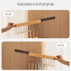 Room to Spare Aufbewahrung Und Organisation-Kleiderbügel aus Holz – Ausziehbare Kleiderstange mit 8/12 Haken