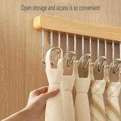 Room to Spare Aufbewahrung Und Organisation-Kleiderbügel aus Holz – Ausziehbare Kleiderstange mit 8/12 Haken