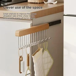 Room to Spare Aufbewahrung Und Organisation-Kleiderbügel aus Holz – Ausziehbare Kleiderstange mit 8/12 Haken