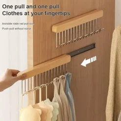 Room to Spare Aufbewahrung Und Organisation-Kleiderbügel aus Holz – Ausziehbare Kleiderstange mit 8/12 Haken