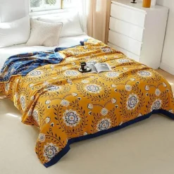 Wrap u0026 Relax Bettzeug-Klimaanlagendecke aus Baumwollgaze – Luxuriöser europäischer Überwurf