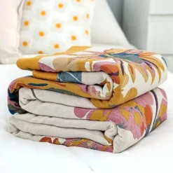 Wrap u0026 Relax Bettzeug-Klimaanlagendecke aus Baumwollgaze – Luxuriöser europäischer Überwurf