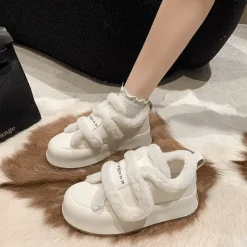 Damen Wilderness Haven Damenschuhe-Klobige Plateauschuhe – Plüsch-Schuhwerk mit erhöhtem Absatz