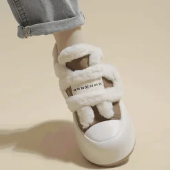 Damen Wilderness Haven Damenschuhe-Klobige Plateauschuhe – Plüsch-Schuhwerk mit erhöhtem Absatz