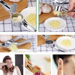 Tom Küche & Esszimmer-Knoblauchpresse, Multifunktions-Küchenwerkzeug zum Zerkleinern und Zerstampfen von Knoblauch