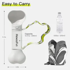 Furry Haven Haustierzubehör|Reinigungswerkzeuge Für Haustiere-Knochenförmige Hundewasserflasche – Stilvolles Trinkzubehör für Haustiere