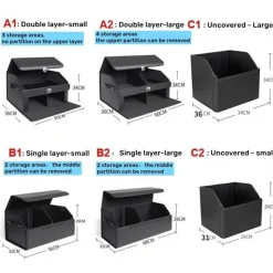 Wild u0026 Free Gear Autozubehör|Automobilindustrie-Kofferraum-Organizer aus Leder – Aufbewahrungsbox mit großem Fassungsvermögen