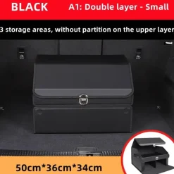 Wild u0026 Free Gear Autozubehör|Automobilindustrie-Kofferraum-Organizer aus Leder – Aufbewahrungsbox mit großem Fassungsvermögen