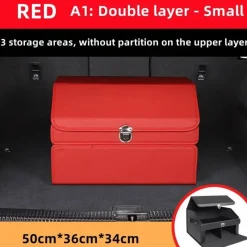 Wild u0026 Free Gear Autozubehör|Automobilindustrie-Kofferraum-Organizer aus Leder – Aufbewahrungsbox mit großem Fassungsvermögen