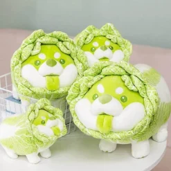 Plush Perch Bettzeug-Kohl-Hundekissen - Süßes Plüsch-Gemüse-Haustierspielzeug
