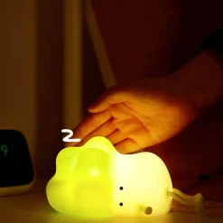 Bright Accents Beleuchtung-Kohl-Nachtlicht – Süßes LED-Kinderzimmerdekor