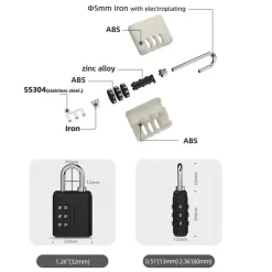 Cozy Living Heimwerkzeuge-Kombinationsschloss mit Druckknopf – schlüsselloses Sicherheitsschloss