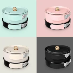 The Decor Haven Camping-Werkzeuge|Camping Im Freien-Kompakter elektrischer Reisekocher – Tragbarer Kochtopf