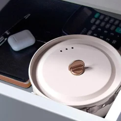 The Decor Haven Camping-Werkzeuge|Camping Im Freien-Kompakter elektrischer Reisekocher – Tragbarer Kochtopf