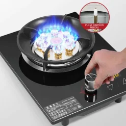 The Culinary Kit Küche & Esszimmer-Kompakter Gasherd - Tragbares Kochfeld mit Einzelplatte