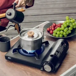 The Culinary Kit Camping-Werkzeuge|Camping Im Freien-Kompakter tragbarer Gaskocher – Leichte Camping-Kochausrüstung
