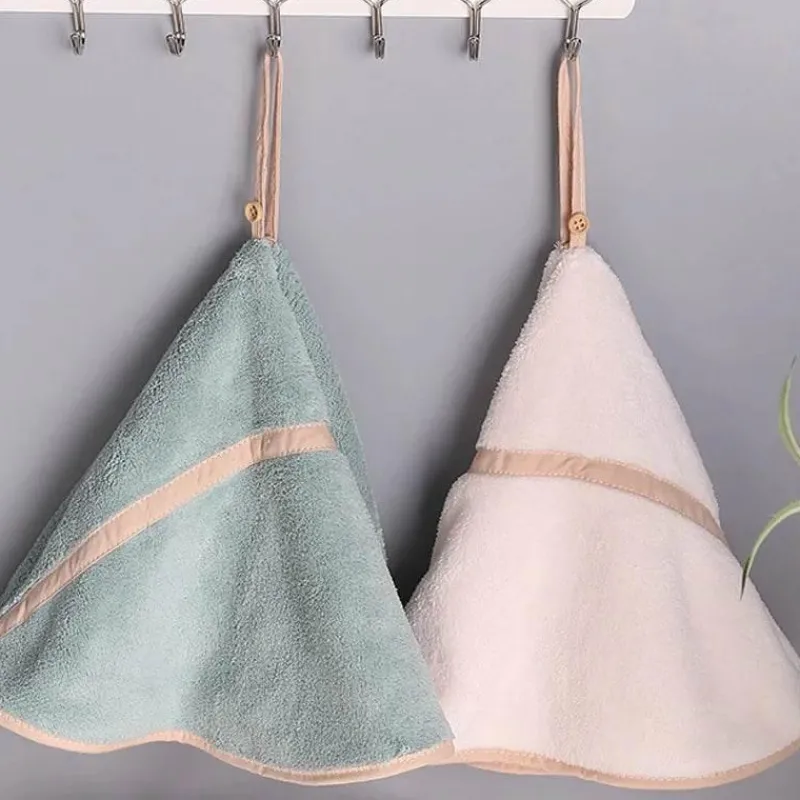 Tom Küche & Esszimmer-Korallensamt-Handtuch – rundes, weiches, super saugfähiges Badetuch