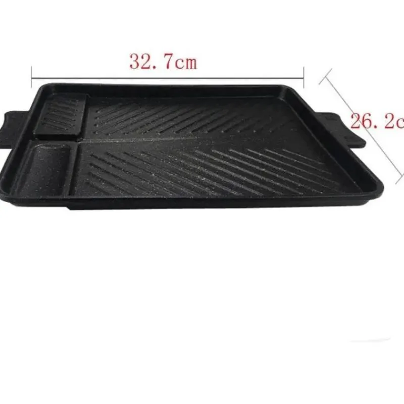 Elegance at the Table Küche & Esszimmer-Koreanische Grillpfanne – Antihaftbeschichtetes, rauchfreies Grilltablett für das Kochen im Innen- und Außenbereich