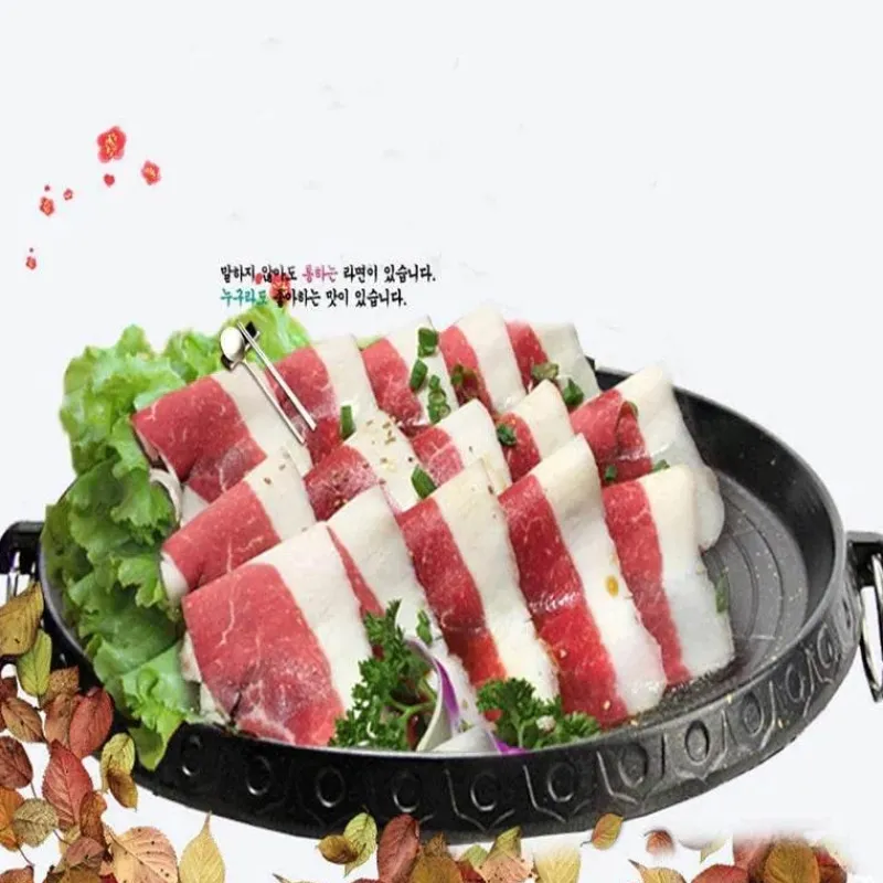 Elegance at the Table Küche & Esszimmer-Koreanische Grillpfanne – Antihaftbeschichtetes, rauchfreies Grilltablett für den Innen- und Außenbereich