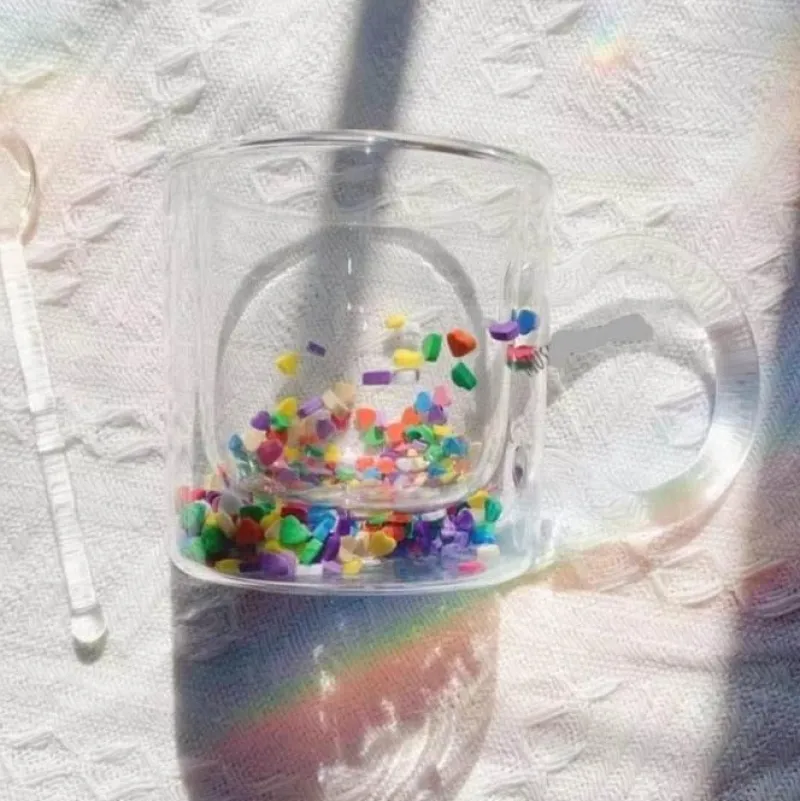 The Cozy Mug Küche & Esszimmer-Koreanischer doppelschichtiger Glasbecher – isolierter Getränkebecher