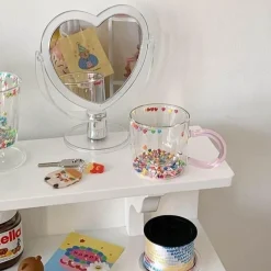 The Cozy Mug Küche & Esszimmer-Koreanischer doppelschichtiger Glasbecher – isolierter Getränkebecher