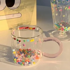 The Cozy Mug Küche & Esszimmer-Koreanischer doppelschichtiger Glasbecher – isolierter Getränkebecher