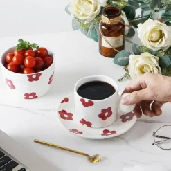 Tom Küche & Esszimmer-Koreanisches Keramik-Kaffeetassen-Set - Kreative Tee-Milch-Tassen Großhandel Geburtstagsgeschenk