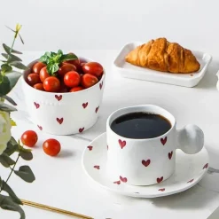 Tom Küche & Esszimmer-Koreanisches Keramik-Kaffeetassen-Set - Kreative Tee-Milch-Tassen Großhandel Geburtstagsgeschenk